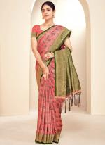 Paithani Silk Pink Festival Wear Weaving Saree